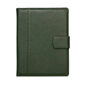 Italian Leather Executive Padfolio, Folder Organizer with Magnetic Closure and Writing Pad, Handmade in Italy, Dark Green Italian Leather Executive Padfolio, Folder Organizer with Magnetic Closure and Writing Pad, Handmade in Italy, Dark Green