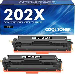 202X 202A Black High Yield Toner Cartridges: Compatible Replacement for HP 202X CF500X 202A CF500A Color LaserJet Pro MFP M281fdw M281cdw M281fdn M254dn M254nw M281 M254 Toner Printer (2 Pack) 202X 202A Black High Yield Toner Cartridges: Compatible Replacement for HP 202X CF500X 202A CF500A Color LaserJet Pro MFP M281fdw M281cdw M281fdn M254dn M254nw M281 M254 Toner Printer (2 Pack)