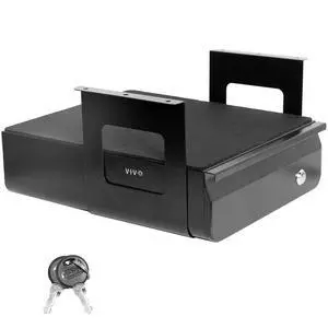 Black 12 x 14 inch Under Desk Drawer, DESK-AC03L-B | Sturdy Steel Design, Secure Locking Drawer, Home Office Storage Organizer, Holds 11 lbs Black 12 x 14 inch Under Desk Drawer, DESK-AC03L-B | Sturdy Steel Design, Secure Locking Drawer, Home Office Storage Organizer, Holds 11 lbs