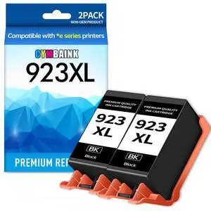 Twin Pack 923 923e 923XL Ink Cartridges Combo Pack with Chip Replacement for HP 923 923e Ink Cartridges for HP Printer OfficeJet Pro 8130e 8135e 8139e 8125e 8138e 8122e 8120 8124e 8130 (Black) Twin Pack 923 923e 923XL Ink Cartridges Combo Pack with Chip Replacement for HP 923 923e Ink Cartridges for HP Printer OfficeJet Pro 8130e 8135e 8139e 8125e 8138e 8122e 8120 8124e 8130 (Black)