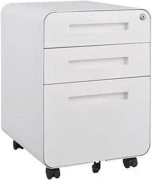 3 Drawer File Cabinet with Lock, Fully Assembled | Under Desk Mobile Metal Filing Cabinet for Home Office, 5 Wheel Anti-Tilt Rolling File Cabinets for A4/Letter/Legal Size 3 Drawer File Cabinet with Lock, Fully Assembled | Under Desk Mobile Metal Filing Cabinet for Home Office, 5 Wheel Anti-Tilt Rolling File Cabinets for A4/Letter/Legal Size