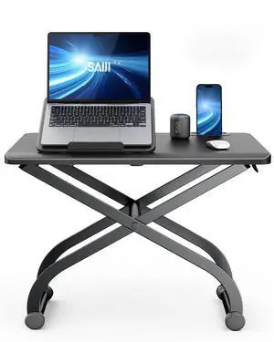 Metal Small Laptop Desk Standing Converter Adjustable Desk Riser | 23" Height & Angle Adjustable Laptop Desk for Table, Sit-Stand Workstation, Table Extender for Desk Metal Small Laptop Desk Standing Converter Adjustable Desk Riser | 23" Height & Angle Adjustable Laptop Desk for Table, Sit-Stand Workstation, Table Extender for Desk