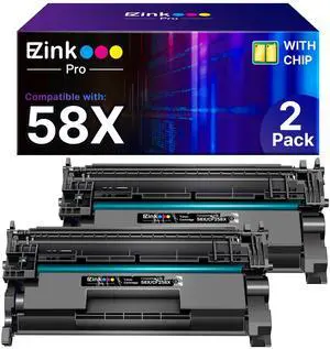 58X HP Toner Cartridge High Yield Replacement for HP 58X CF258X 58A CF258A Compatible with HP LaserJet MFP M428fdw M428fdn M428dw M404 M428 Pro M404n M404dn M404dw, 2 Pack (with Chip) 58X HP Toner Cartridge High Yield Replacement for HP 58X CF258X 58A CF258A Compatible with HP LaserJet MFP M428fdw M428fdn M428dw M404 M428 Pro M404n M404dn M404dw, 2 Pack (with Chip)