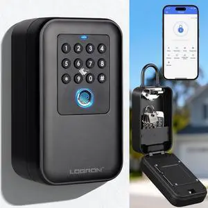 Fingerprint Smart Lock Box Bluetooth with TTLock App Control, IP65 Waterproof Key Safe with Silicone Keypad, USB-C & Manual Key Backup, Large Capacity for Home Airbnb Rental Fingerprint Smart Lock Box Bluetooth with TTLock App Control, IP65 Waterproof Key Safe with Silicone Keypad, USB-C & Manual Key Backup, Large Capacity for Home Airbnb Rental