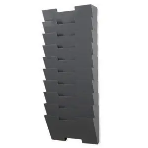 Gray Wall Mount Steel Vertical File Organizer Holder Rack 10 Sectional Modular Design Wider Than Letter Size 13 Inch Multi-Purpose Organize Display Magazines Sort Files and Folders Gray Wall Mount Steel Vertical File Organizer Holder Rack 10 Sectional Modular Design Wider Than Letter Size 13 Inch Multi-Purpose Organize Display Magazines Sort Files and Folders