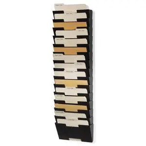 Lisbon 15-Tier Wall Mounted File Holder and Desk Organizer, Metal Black Office Organization and Storage Rack Lisbon 15-Tier Wall Mounted File Holder and Desk Organizer, Metal Black Office Organization and Storage Rack