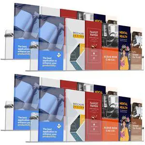 Acrylic Brochure Holder Wall Mount - Aesthetic Design, Optimized Shape, Pamphlet Holder Wall Mount - Perfect for Flyer Stand, Wall Brochure Holder - (Pack of 4) Acrylic Brochure Holder Wall Mount - Aesthetic Design, Optimized Shape, Pamphlet Holder Wall Mount - Perfect for Flyer Stand, Wall Brochure Holder - (Pack of 4)