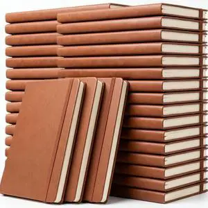 36 Pack Pu Leather Lined Journal Notebooks, A5 Executive Notebooks Bulk, 5.5 x 8.3 Inch Hardcover Notepad for Business Office School (brown) 36 Pack Pu Leather Lined Journal Notebooks, A5 Executive Notebooks Bulk, 5.5 x 8.3 Inch Hardcover Notepad for Business Office School (brown)