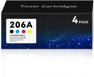 206A Toner Cartridges 4 Pack, MFP M283fdw M283cdw Toner Cartridges Replacement for HP 206A 206X Toner Cartridge HP206A HP206X 206 Toner for Color Laser Jet Pro MFP M283fdw M283fdn M282nw M255dw M255nw 206A Toner Cartridges 4 Pack, MFP M283fdw M283cdw Toner Cartridges Replacement for HP 206A 206X Toner Cartridge HP206A HP206X 206 Toner for Color Laser Jet Pro MFP M283fdw M283fdn M282nw M255dw M255nw