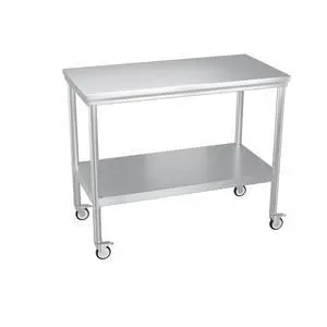 Stainless Steel Pulley Workbench with Casters, 20 * 40 inches Commercial Heavy-Duty Workbench and Prep Table with Lower Shelf, Suitable for Restaurant Kitchens, Outdoor barbecues and garages Stainless Steel Pulley Workbench with Casters, 20 * 40 inches Commercial Heavy-Duty Workbench and Prep Table with Lower Shelf, Suitable for Restaurant Kitchens, Outdoor barbecues and garages