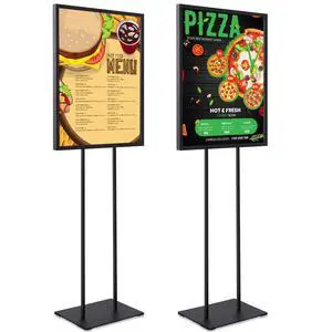 2 Pcs 22" x 28" Twin Pole Bulletin Sign Holder Floor Stand Heavy Duty Floor Standing Poster Display Stand Black Display Poster Holder with Rectangular Base for Outdoor Indoor Store Business 2 Pcs 22" x 28" Twin Pole Bulletin Sign Holder Floor Stand Heavy Duty Floor Standing Poster Display Stand Black Display Poster Holder with Rectangular Base for Outdoor Indoor Store Business