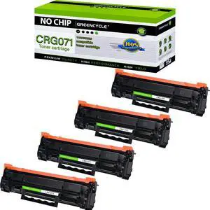 4PK 071 Compatible Toner Cartridge Replacement for Canon CRG 071 CRG-071 Use with LBP122dw LBP122 LBP120 MF270 Mf272dw Mf273dw Mf275dw Printer (Black, 1200Pages,No Chip) 4PK 071 Compatible Toner Cartridge Replacement for Canon CRG 071 CRG-071 Use with LBP122dw LBP122 LBP120 MF270 Mf272dw Mf273dw Mf275dw Printer (Black, 1200Pages,No Chip)