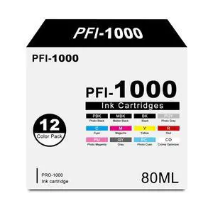 PFI-1000 Ink Tank Replacement for Canon PFI1000 80ML Ink Cartridge for ImagePROGRAF PRO-1000 Printers, (MB/C/M/Y/GY/R/PM/PC/CO/PBK/BL/PGY) PFI-1000 Ink Tank Replacement for Canon PFI1000 80ML Ink Cartridge for ImagePROGRAF PRO-1000 Printers, (MB/C/M/Y/GY/R/PM/PC/CO/PBK/BL/PGY)
