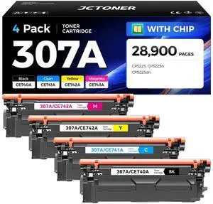 307A Toner Cartridge Set 4-Pack with chip High Yield Replacement for HP 307A CE740A CE741A CE742A CE743A Compatible for HP Color LaserJet Professional CP5225 CP5225n CP5225dn Printer Ink Black Magenta 307A Toner Cartridge Set 4-Pack with chip High Yield Replacement for HP 307A CE740A CE741A CE742A CE743A Compatible for HP Color LaserJet Professional CP5225 CP5225n CP5225dn Printer Ink Black Magenta