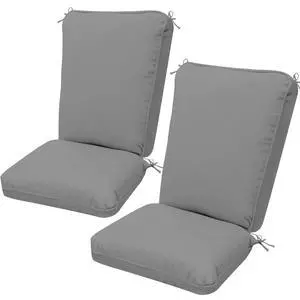 2 Pack Adirondack Chair Cushions, Tick Waterproof & Fade-Resistant Outdoor Rocking Chair Cushion Set, Removable Seat Pads with Ties for High Back Seat Pads for Dining or Patio Chairs, Gray1# 2 Pack Adirondack Chair Cushions, Tick Waterproof & Fade-Resistant Outdoor Rocking Chair Cushion Set, Removable Seat Pads with Ties for High Back Seat Pads for Dining or Patio Chairs, Gray1#