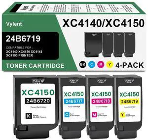 XC4140 XC4150 Toner Cartridge with Chip for XC4143 Printer 4-Pack | 24B6717 24B6718 24B6719 24B6720 Toner Cartridge High Yield Compatible for Lexmark XC4153 Printer Ink XC4140 XC4150 Toner Cartridge with Chip for XC4143 Printer 4-Pack | 24B6717 24B6718 24B6719 24B6720 Toner Cartridge High Yield Compatible for Lexmark XC4153 Printer Ink