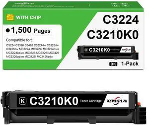 C3210K0 MC3326 C3224 Toner Cartridges (Black,with Chip) 1-Pack Compatible for Lexmark C3210 MC3226 Black Toner Cartridges C3210K0 Work for C3326 MC3326 C3426 MC3426 Printer(1,500 Pages) C3210K0 MC3326 C3224 Toner Cartridges (Black,with Chip) 1-Pack Compatible for Lexmark C3210 MC3226 Black Toner Cartridges C3210K0 Work for C3326 MC3326 C3426 MC3426 Printer(1,500 Pages)