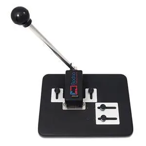 Heavy Duty Desktop ID Badge Slot Punch Black - Cr80 30 Mil PVC Card Slot Puncher w/Adjustable Centering Guides Heavy Duty Desktop ID Badge Slot Punch Black - Cr80 30 Mil PVC Card Slot Puncher w/Adjustable Centering Guides