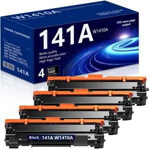 141A Toner Cartridge 1,400 Pages Compatible 141A Toner Replacement for HP 141A W1410A 141X W1410X Black Toner Cartridge to Use with Laser Pro M110w MFP M140w M139(4Pack,Black) 141A Toner Cartridge 1,400 Pages Compatible 141A Toner Replacement for HP 141A W1410A 141X W1410X Black Toner Cartridge to Use with Laser Pro M110w MFP M140w M139(4Pack,Black)