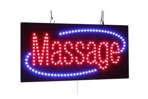 Massage Sign, 24"x12", 60x30cm, LED, Neon, Florescent, Signage, Signboard, Display, Billboard, Screen, Grand Opening, Gift Massage Sign, 24"x12", 60x30cm, LED, Neon, Florescent, Signage, Signboard, Display, Billboard, Screen, Grand Opening, Gift