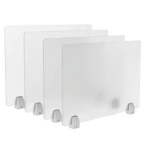 4-Piece Desk Dividers Office Privacy Partitions, Privacy Desk Panel Protective,Table Divider with Clamps for Offices, Schools,Call Centers Workstation- 23.6L x 15.8W 4-Piece Desk Dividers Office Privacy Partitions, Privacy Desk Panel Protective,Table Divider with Clamps for Offices, Schools,Call Centers Workstation- 23.6L x 15.8W