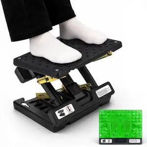 Footrest for Under Desk at Work, Height Adjustable Foot Rest with Reflexology Pad, Foldable Ergonomic Foot Stool for Muscle Tension Relief, Suitable for Office, Home & All-Season Use(Green) Footrest for Under Desk at Work, Height Adjustable Foot Rest with Reflexology Pad, Foldable Ergonomic Foot Stool for Muscle Tension Relief, Suitable for Office, Home & All-Season Use(Green)