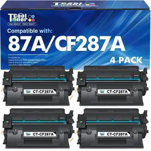 CF287A 87A Black Toner Cartridge 87X CF287X for HP Printer M506 Pro M501 | Compatible for HP LaserJet Enterprise Pro M501 M506 M501dn M506dn M506n M506x MFP M527f M527dn M527 Series Printer Ink 4-Pack CF287A 87A Black Toner Cartridge 87X CF287X for HP Printer M506 Pro M501 | Compatible for HP LaserJet Enterprise Pro M501 M506 M501dn M506dn M506n M506x MFP M527f M527dn M527 Series Printer Ink 4-Pack