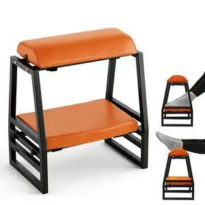 Adjustable Double Step Footrest Under Desk,9-Angle Double Step Foot Stool for Office & Home, Ergonomic Foot Support with Non-Slip Pads- Orange Adjustable Double Step Footrest Under Desk,9-Angle Double Step Foot Stool for Office & Home, Ergonomic Foot Support with Non-Slip Pads- Orange