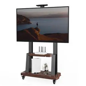 Rolling TV Stand for 32-75 Inch TVs up to 180 lbsBlack | Mobile TV Cart, Height Adjustable Portable TV Stand, Locking 360° Wheels, top tray, Center Shelf, Large Storage, VESA 600x400 Rolling TV Stand for 32-75 Inch TVs up to 180 lbsBlack | Mobile TV Cart, Height Adjustable Portable TV Stand, Locking 360° Wheels, top tray, Center Shelf, Large Storage, VESA 600x400