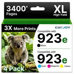 923e 923XL 923 Ink Cartridges Combo Pack with Chip 4 Pack | for hp 923 ink cartridges for OfficeJet 8120e 8122e 8124e Pro 8135e 8138e 8139e 8130e 8132e (Black Cyan Yellow Magenta) 923e 923XL 923 Ink Cartridges Combo Pack with Chip 4 Pack | for hp 923 ink cartridges for OfficeJet 8120e 8122e 8124e Pro 8135e 8138e 8139e 8130e 8132e (Black Cyan Yellow Magenta)