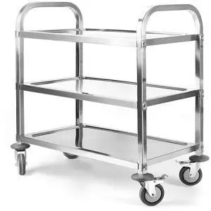 Extra Large 3 Tier Stainless Steel Cart 37.4 x 19.7 x 37.4 Inch Kitchen Trolley Cart Serving Cart Kitchen Utility Rolling Cart Service Catering Storage Cart with Locking Wheels Extra Large 3 Tier Stainless Steel Cart 37.4 x 19.7 x 37.4 Inch Kitchen Trolley Cart Serving Cart Kitchen Utility Rolling Cart Service Catering Storage Cart with Locking Wheels