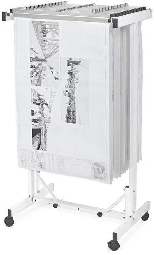 Adir Mobile Blueprint Storage Rack - Adjustable Mobile Blueprint Holder, Vertical Architect Drawing Rack with Wheels, Poster Display, Construction Plans Holder (Without Blueprint Clamps) Adir Mobile Blueprint Storage Rack - Adjustable Mobile Blueprint Holder, Vertical Architect Drawing Rack with Wheels, Poster Display, Construction Plans Holder (Without Blueprint Clamps)