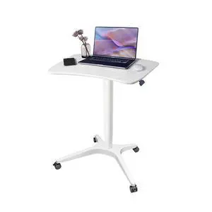 47" Mobile Standing Desk(26" W*19.3" D), Adjustable Height Laptop Desk, Pneumatic Desk with Gas Spring Riser, Podium for Home, OfficeClassroomMedical, (29" to 46.9" H) (White) 47" Mobile Standing Desk(26" W*19.3" D), Adjustable Height Laptop Desk, Pneumatic Desk with Gas Spring Riser, Podium for Home, OfficeClassroomMedical, (29" to 46.9" H) (White)