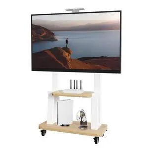 Rolling TV Stand for 32-75 Inch TVs up to 180 lbsWhite | Mobile TV Cart, Height Adjustable Portable TV Stand, Locking 360° Wheels, top tray, Center Shelf, Large Storage, VESA 600x400 Rolling TV Stand for 32-75 Inch TVs up to 180 lbsWhite | Mobile TV Cart, Height Adjustable Portable TV Stand, Locking 360° Wheels, top tray, Center Shelf, Large Storage, VESA 600x400