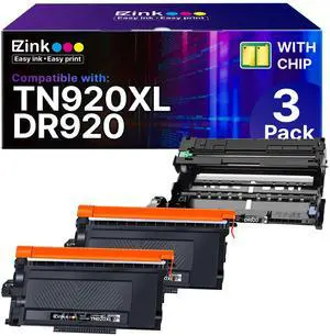 TN920XL TN920 Toner Cartridge DR920 Drum Unit TN 920XL High Yield | Compatible for Brother TN 920XL DR 920 Drum 920 DR-920 HL-L6210DWT HL-L5210DN HL-L5210DWT MFC-L5915DW L5710DW Printer(3 Pack) TN920XL TN920 Toner Cartridge DR920 Drum Unit TN 920XL High Yield | Compatible for Brother TN 920XL DR 920 Drum 920 DR-920 HL-L6210DWT HL-L5210DN HL-L5210DWT MFC-L5915DW L5710DW Printer(3 Pack)