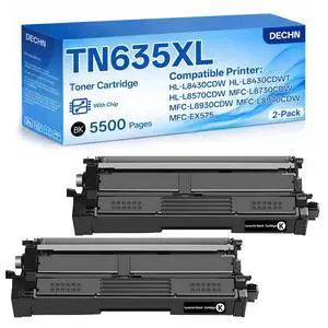 TN635XL Black Toner Cartridge Compatible with Brother MFC-L8930CDW | 2 Pack,With chip,High Yield,5500 Pages,Wrok for HL-L8430CDW,HL-L8570CDW,MFC-L8730CDW,Toner Cartridge TN635XL Black Toner Cartridge Compatible with Brother MFC-L8930CDW | 2 Pack,With chip,High Yield,5500 Pages,Wrok for HL-L8430CDW,HL-L8570CDW,MFC-L8730CDW,Toner Cartridge