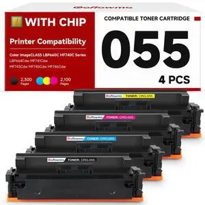 055 055H Toner Cartridge Set 4 Pack Replacement for Canon 055 | Compatible for Color ImageCLASS MF740C LBP660C Series MF743Cdw MF741Cdw MF745Cdw MF746Cdw LBP664Cdw Printer Display Ink Level 055 055H Toner Cartridge Set 4 Pack Replacement for Canon 055 | Compatible for Color ImageCLASS MF740C LBP660C Series MF743Cdw MF741Cdw MF745Cdw MF746Cdw LBP664Cdw Printer Display Ink Level
