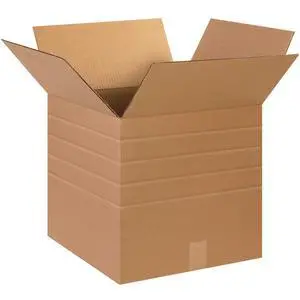 MD151515 Multi-Depth Corrugated Cardboard Box 15" L x 15" W x 15" H, Kraft, for Shipping, Packing and Moving (Pack of 25) MD151515 Multi-Depth Corrugated Cardboard Box 15" L x 15" W x 15" H, Kraft, for Shipping, Packing and Moving (Pack of 25)