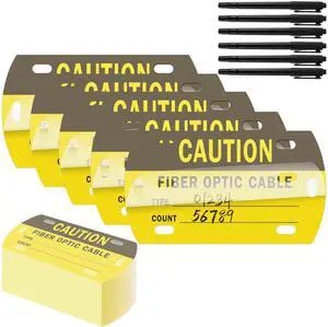100 Pcs Optic Cable Tag Yellow Waterproof Fiber Cable Marker Tags with Marker Pen 3.5 x 2 Inches HDPE Writable Self-Laminating Labels for Communication Management Maintenance (with Text) 100 Pcs Optic Cable Tag Yellow Waterproof Fiber Cable Marker Tags with Marker Pen 3.5 x 2 Inches HDPE Writable Self-Laminating Labels for Communication Management Maintenance (with Text)