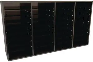 Wooden Adjustable Literature Organizer, 36 Compartment Office Mailbox, or Classroom Literature Organizer, Black Wooden Adjustable Literature Organizer, 36 Compartment Office Mailbox, or Classroom Literature Organizer, Black