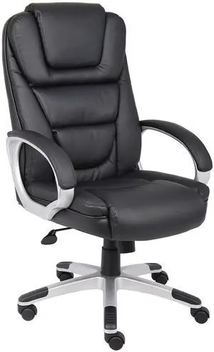 Boss Black No Tools Required Executive Leather Chair Boss Black No Tools Required Executive Leather Chair