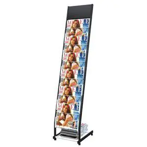 floor standing magazine rack Brochure Display Stand with 4 wheels and 6 layers for reception rooms or offices floor standing magazine rack Brochure Display Stand with 4 wheels and 6 layers for reception rooms or offices