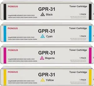 GPR31 GPR-31 Toner Cartridge Set (4-Pack, 1BK+1C+1M+1Y) Compatible GPR 31 Toner Replacement for Canon GPR-31 Toner Cartridge ImageRUNNER Advance C5030 C5030i C5035 C5035i C5235 Printer GPR31 GPR-31 Toner Cartridge Set (4-Pack, 1BK+1C+1M+1Y) Compatible GPR 31 Toner Replacement for Canon GPR-31 Toner Cartridge ImageRUNNER Advance C5030 C5030i C5035 C5035i C5235 Printer