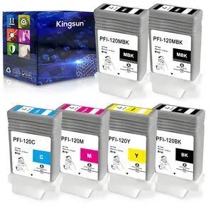 PFI-120 Ink Cartridge PFI-120MBK PFI-120BK PFI-120C PFI-120M PFI-120Y Inks Tank Compatible with Canon imagePROGRAF TM-200 TM-205 TM-300 TM-305 6-Pack 130ml PFI-120 Ink Cartridge PFI-120MBK PFI-120BK PFI-120C PFI-120M PFI-120Y Inks Tank Compatible with Canon imagePROGRAF TM-200 TM-205 TM-300 TM-305 6-Pack 130ml