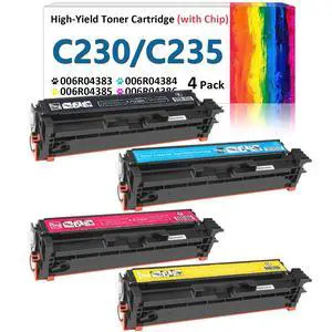 for Xerox C235 C230 Toner Cartridge (with Chip),Replacement 006R04383 006R04384 006R04385 006R04386 Compatible with Xerox C235DN/C230DNI Color Multifunctional Printer High-Yield Ink Cartridge (4 Pack) for Xerox C235 C230 Toner Cartridge (with Chip),Replacement 006R04383 006R04384 006R04385 006R04386 Compatible with Xerox C235DN/C230DNI Color Multifunctional Printer High-Yield Ink Cartridge (4 Pack)