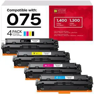 075 Toner Cartridge Compatible with Canon MF662Cdw MF665Cdw LBP646Cdw | 1400 Pages Black, 1300 Pages Color, 075 075H Toner Compatible with Canon Color imageCLASS LBP640 LBP640C MF660 MF660C(4 Pack) 075 Toner Cartridge Compatible with Canon MF662Cdw MF665Cdw LBP646Cdw | 1400 Pages Black, 1300 Pages Color, 075 075H Toner Compatible with Canon Color imageCLASS LBP640 LBP640C MF660 MF660C(4 Pack)