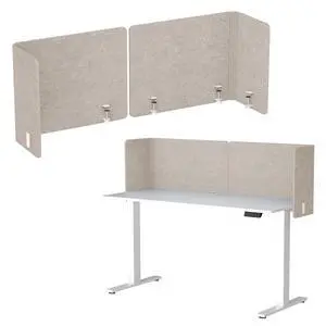 Desk Privacy Panel,2PCS L-Shaped Clamp-On Office Desk Divider,2-in-1 Adjustable Acoustic Desktop Partition Or Under Desk Modesty Panel,for Office,Home,Felt(Dark Camel, 47.2" x 17.7") Desk Privacy Panel,2PCS L-Shaped Clamp-On Office Desk Divider,2-in-1 Adjustable Acoustic Desktop Partition Or Under Desk Modesty Panel,for Office,Home,Felt(Dark Camel, 47.2" x 17.7")