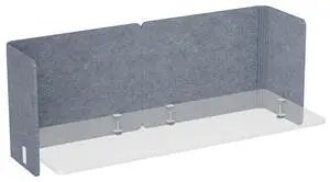 Desk Privacy Panel,2PCS L-Shaped Clamp-On Office Desk Divider,2-in-1 Adjustable Acoustic Desktop Partition Or Under Desk Modesty Panel,for Office,Home,Felt (Grey, 47.2" x 15.7") Desk Privacy Panel,2PCS L-Shaped Clamp-On Office Desk Divider,2-in-1 Adjustable Acoustic Desktop Partition Or Under Desk Modesty Panel,for Office,Home,Felt (Grey, 47.2" x 15.7")