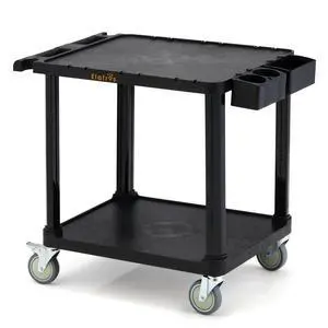 2-Tier Low Profile Utility Cart, 27.8 x 18 x 26 in | Compact Rolling Cart, 330 lbs Capacity, 4" Swivel Casters, Locking Brakes, Office Home Garage Storage 2-Tier Low Profile Utility Cart, 27.8 x 18 x 26 in | Compact Rolling Cart, 330 lbs Capacity, 4" Swivel Casters, Locking Brakes, Office Home Garage Storage