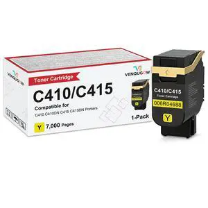 C410 Toner Cartridge Compatible for Xerox 006R04688 Yellow Toner Cartridges Compatible for Xerox Genuine C410 C410DN C415 C415DN Printers High Capacity 7,000 Pages 1-Pack C410 Toner Cartridge Compatible for Xerox 006R04688 Yellow Toner Cartridges Compatible for Xerox Genuine C410 C410DN C415 C415DN Printers High Capacity 7,000 Pages 1-Pack